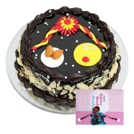 Order Shiva Cartoon Rakhi Cake Online Delivery in Kanpur | Kanpur Gifts