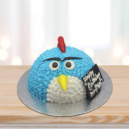 Angry Bird Cartoon Fondant Cake Delivery In Delhi And Noida