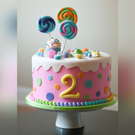 Easy Candy Halloween Birthday Cake - Wilton