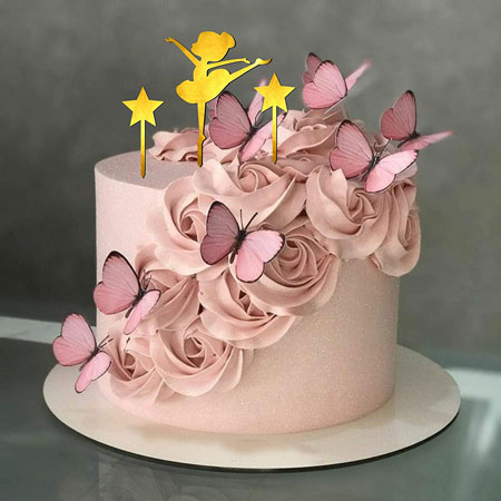 Simple Design Two Color Cake | bakehoney.com