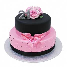 Black N Pink Party Cake